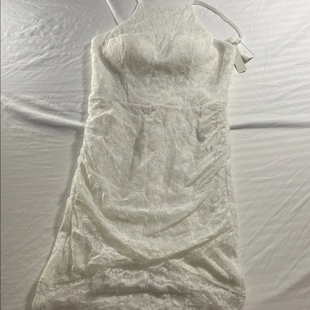 Speechless White Strapless Lace Cocktail Dress‎